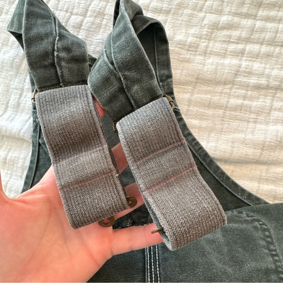 Carhartt Cotton Duck Bib Overalls Mens 38x32 Double Knee Moss Green R06 VTG - Picture 10 of 11